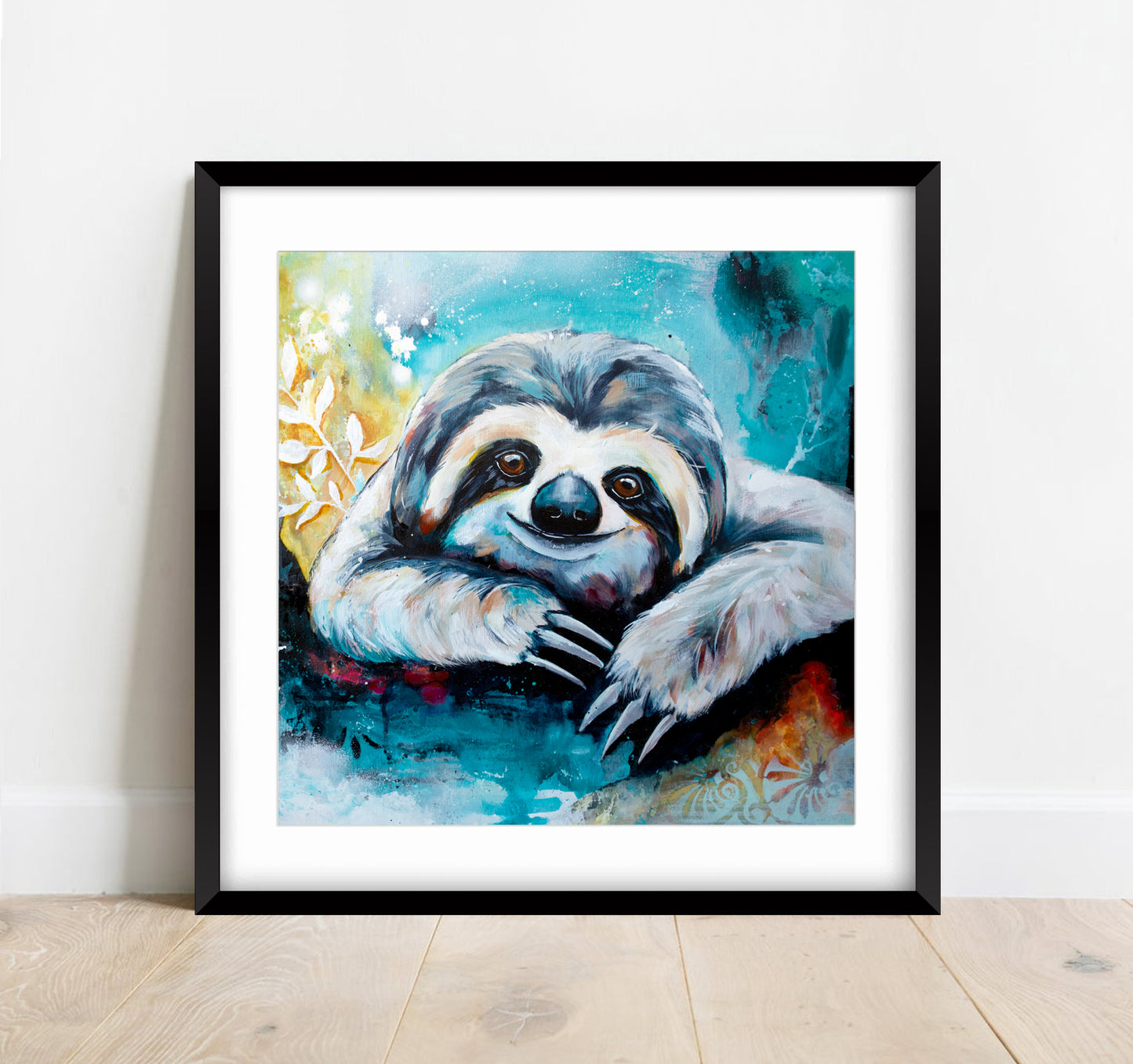 Art Print of a Sloth - Joy - by Lisa Whitehouse
