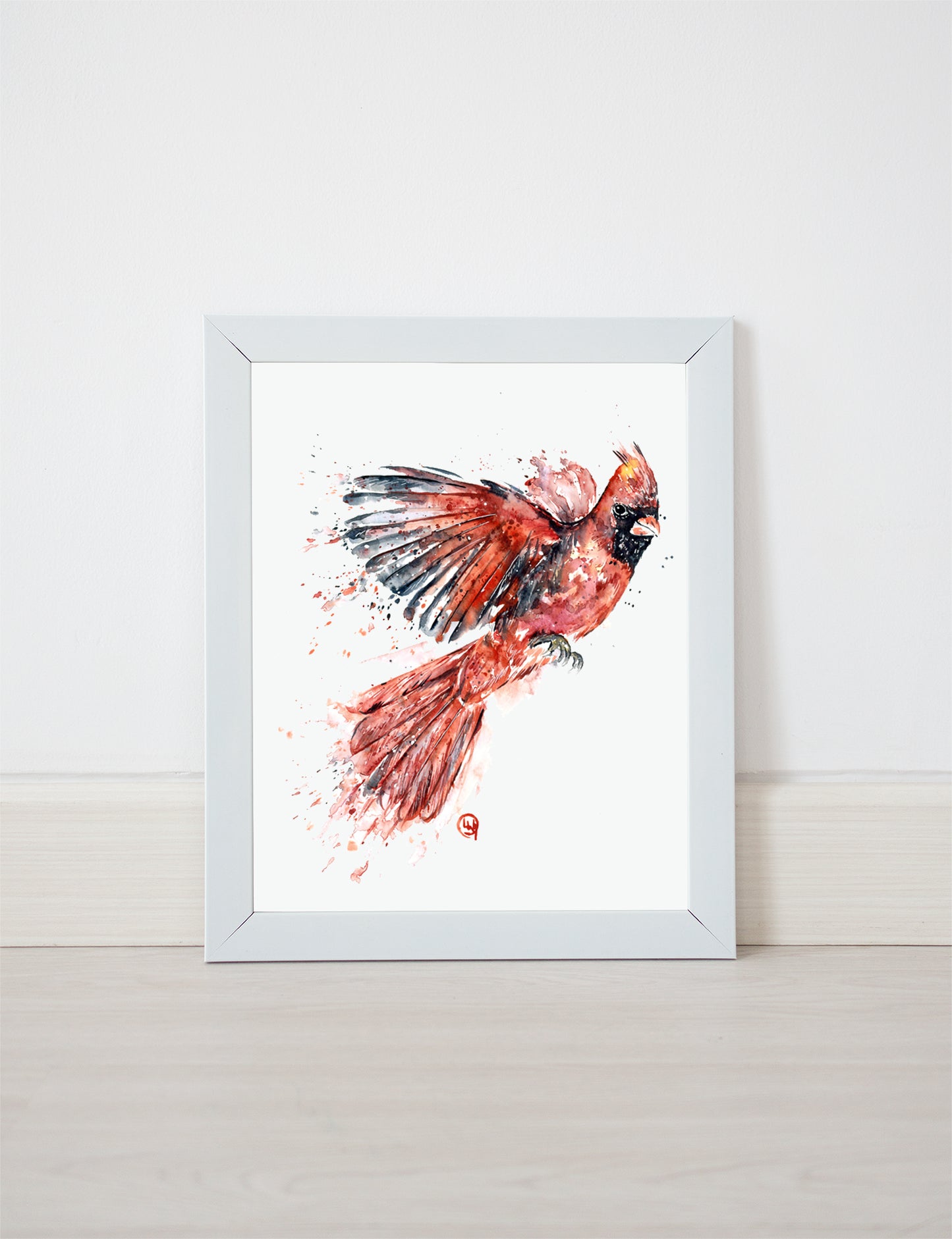 Cardinal Art Print - Watercolor Painting