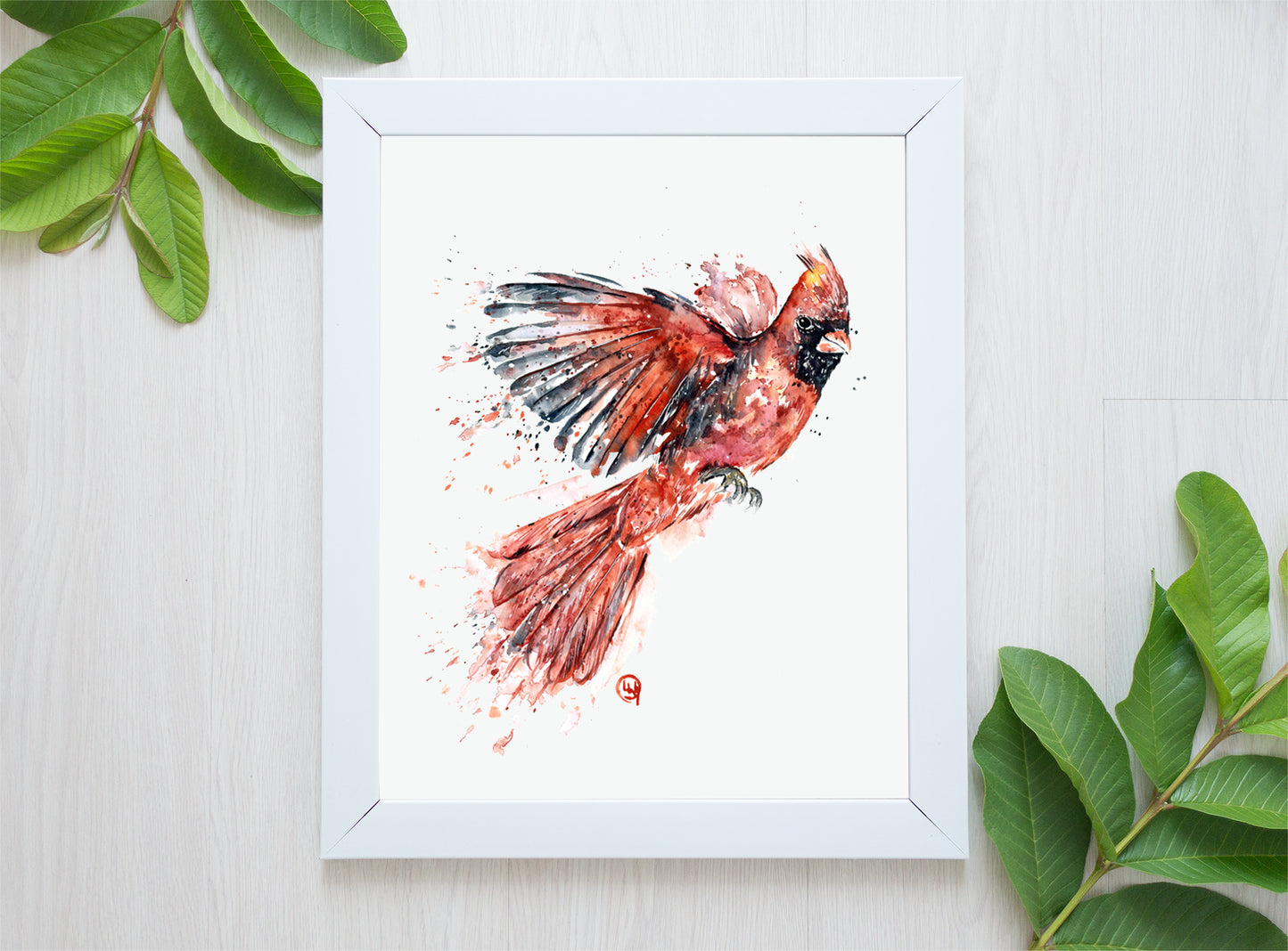 Cardinal Art Print - Watercolor Painting