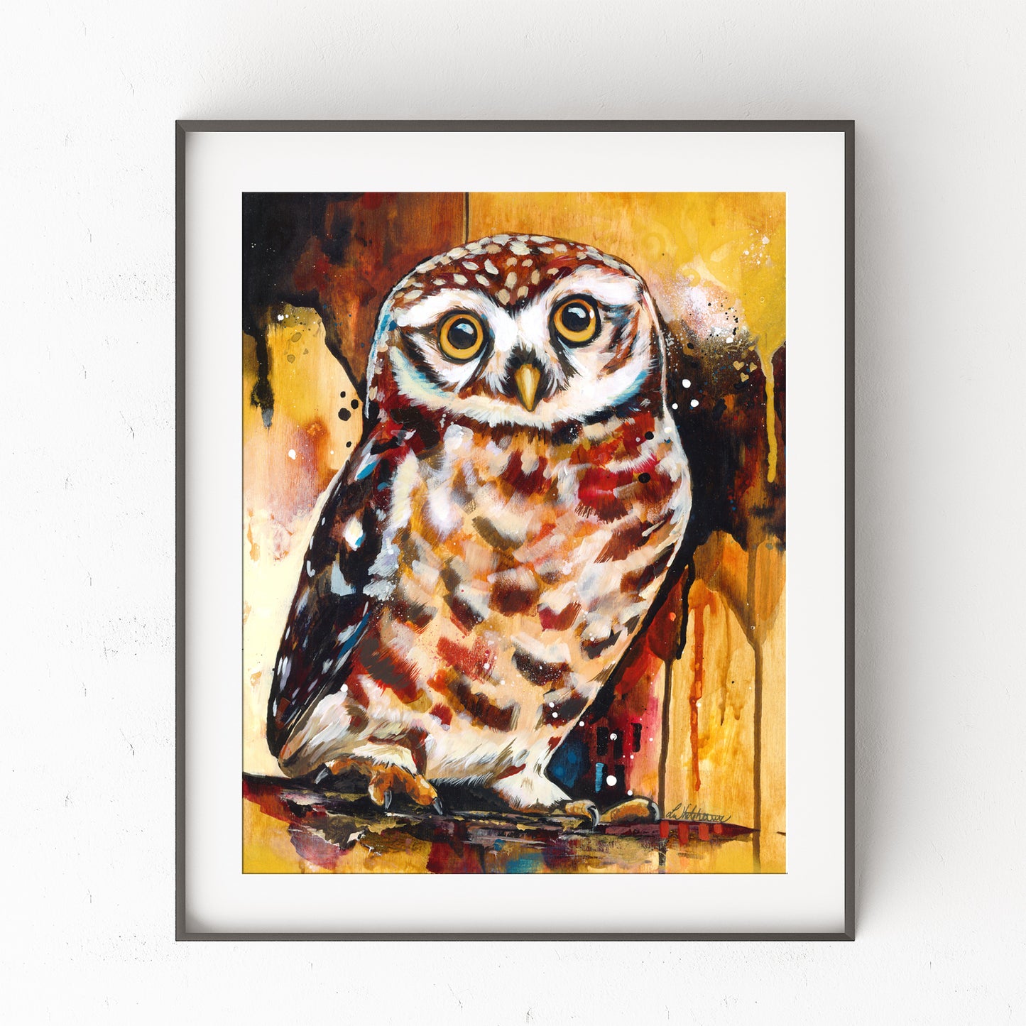 Saw Whet Owl Print - Acrylic painting of an Owl