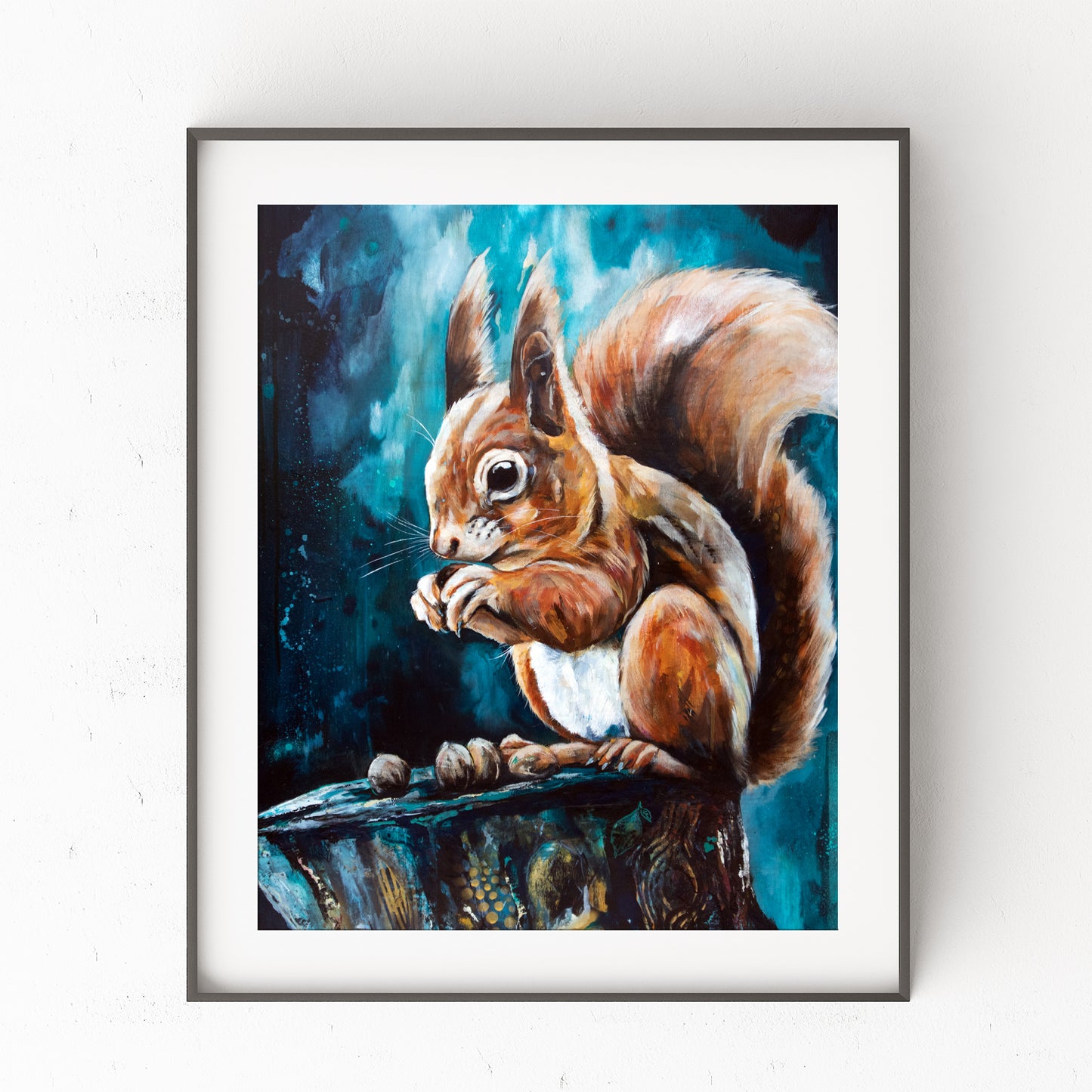 Squirrel Art Print - The Forager by Lisa Whitehouse