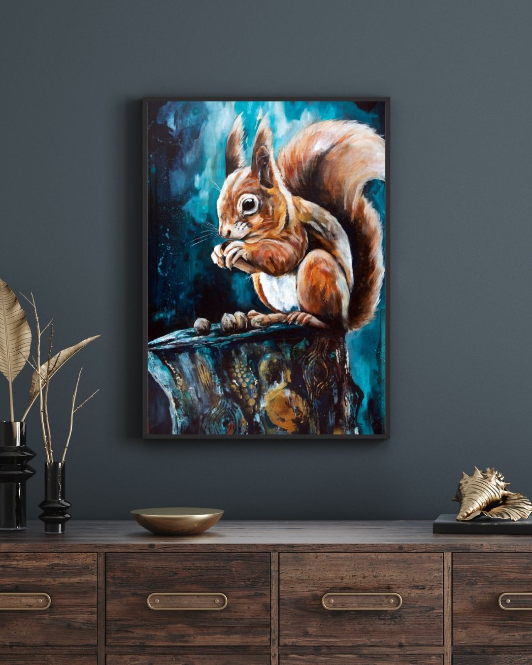 Squirrel Art Print - The Forager by Lisa Whitehouse