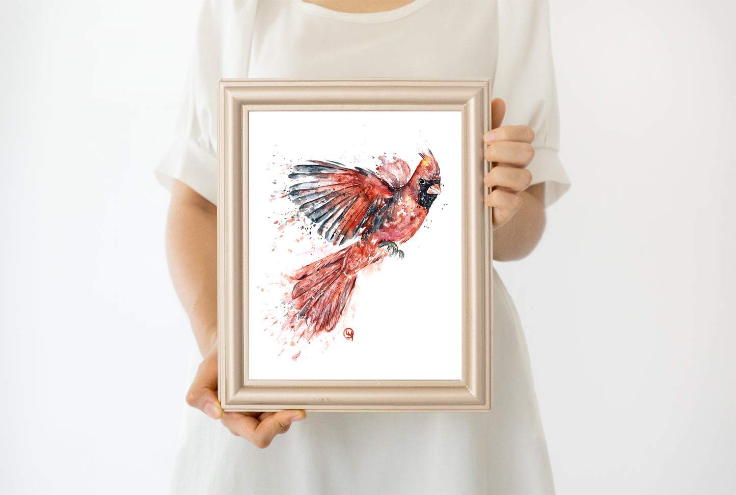 Cardinal Art Print - Watercolor Painting