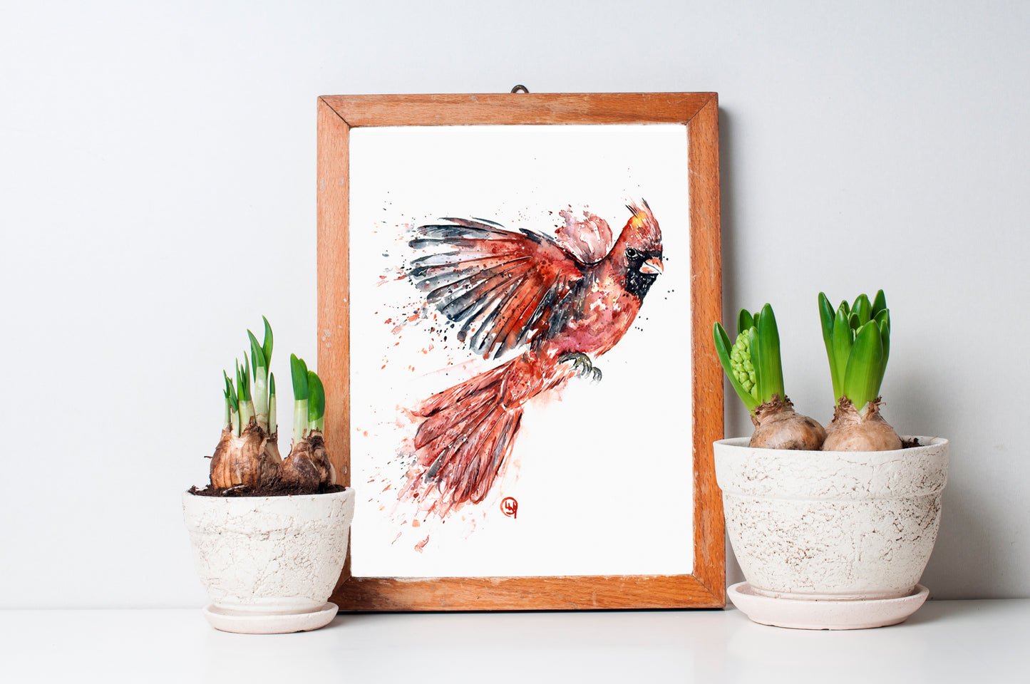 Cardinal Art Print - Watercolor Painting