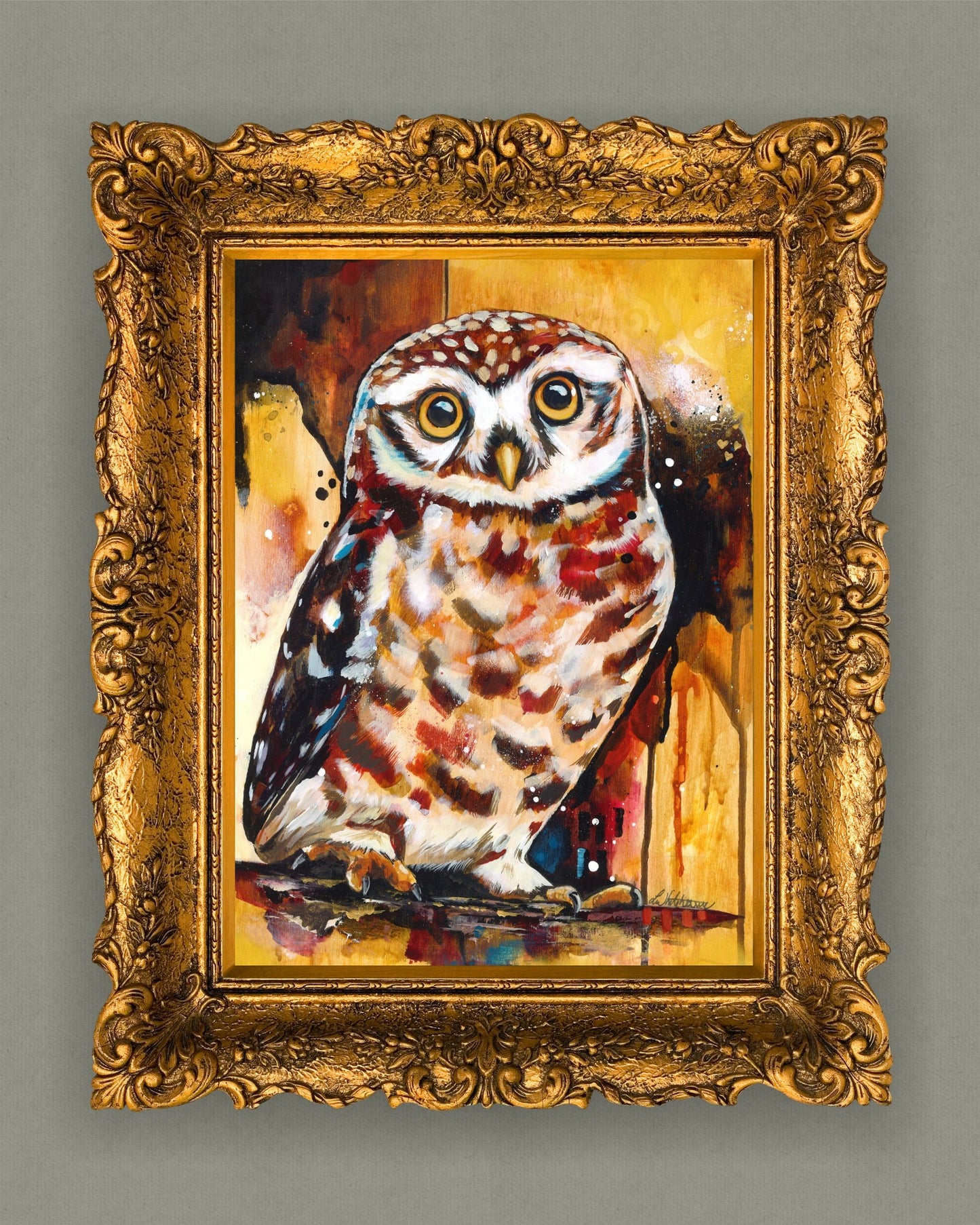 Saw Whet Owl Print - Acrylic painting of an Owl