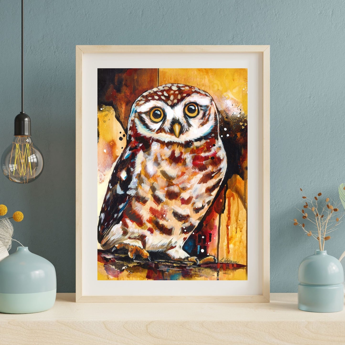 Saw Whet Owl Print - Acrylic painting of an Owl