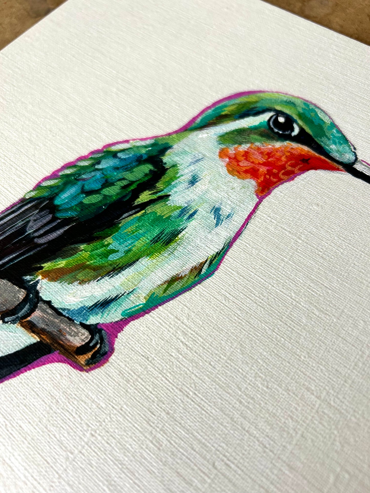 Original Painting of a hummingbird