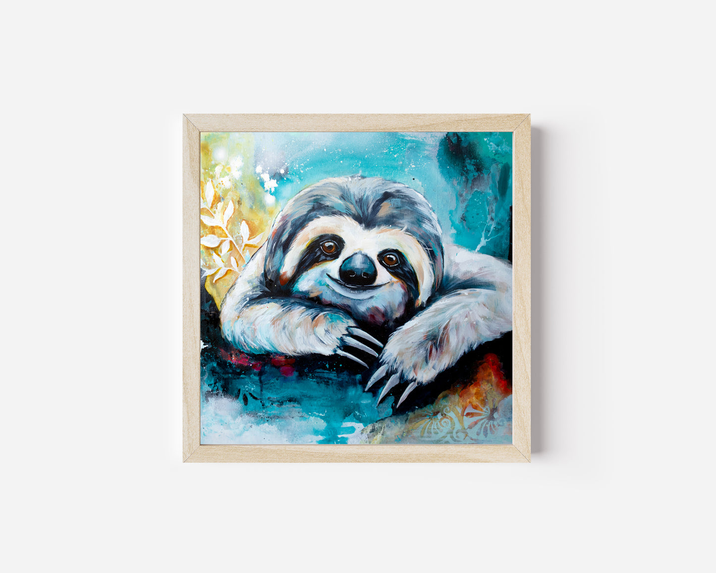 Art Print of a Sloth - Joy - by Lisa Whitehouse