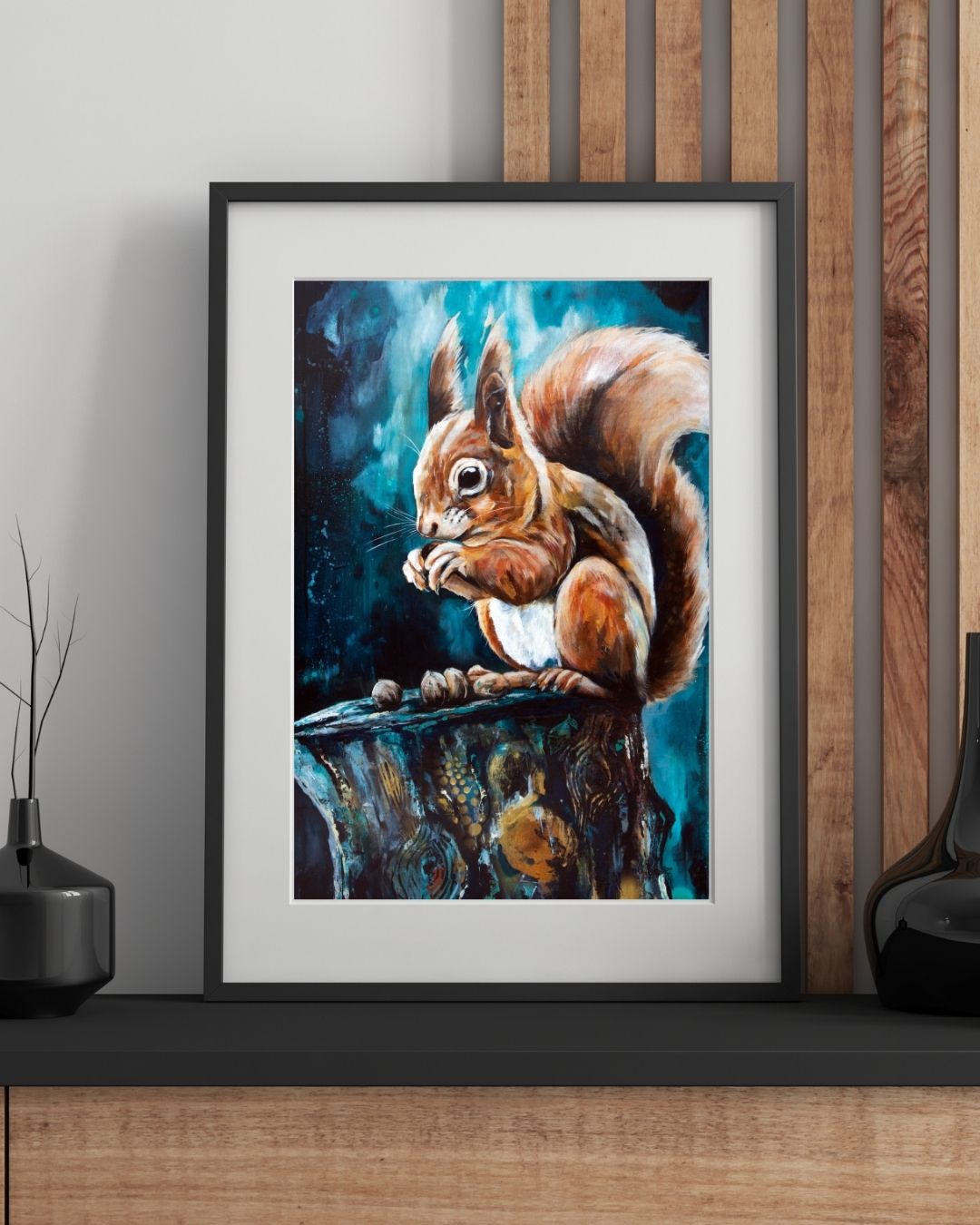 Squirrel Art Print - The Forager by Lisa Whitehouse