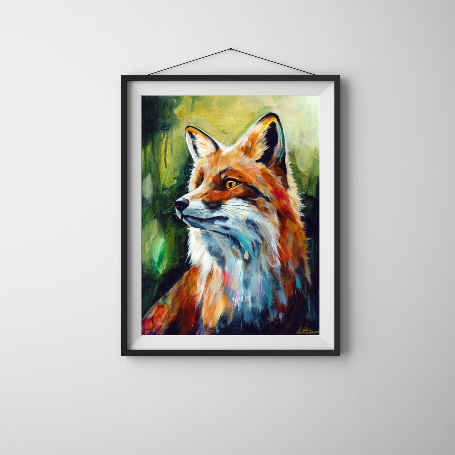 Fox Painting - Art Print of Original Painting by Lisa Whitehouse titled "Tod"