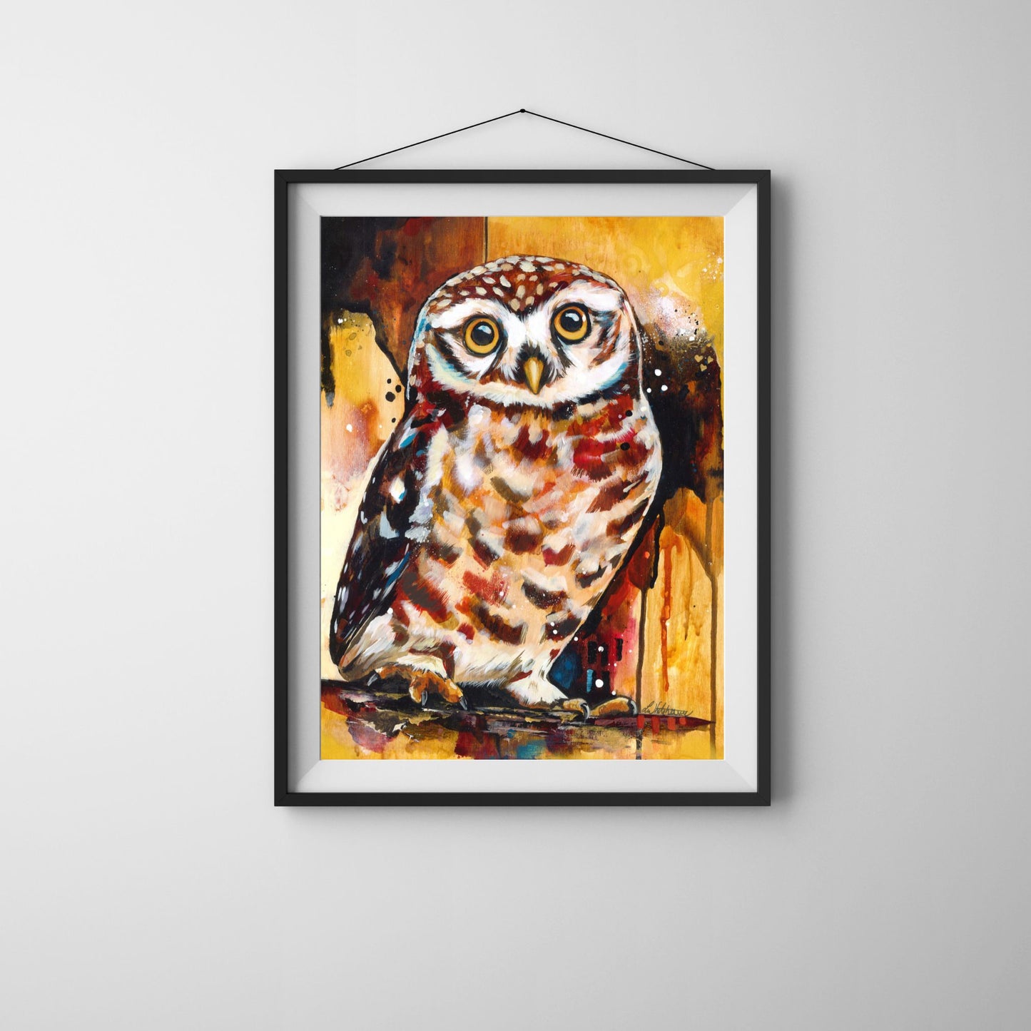 Saw Whet Owl Print - Acrylic painting of an Owl