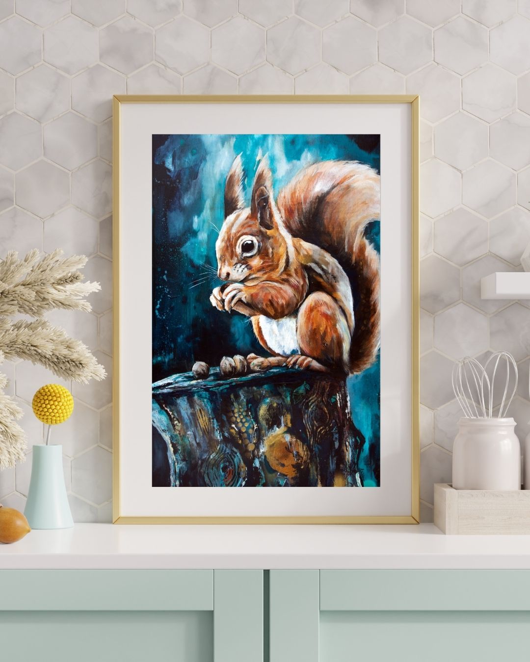 Squirrel Art Print - The Forager by Lisa Whitehouse