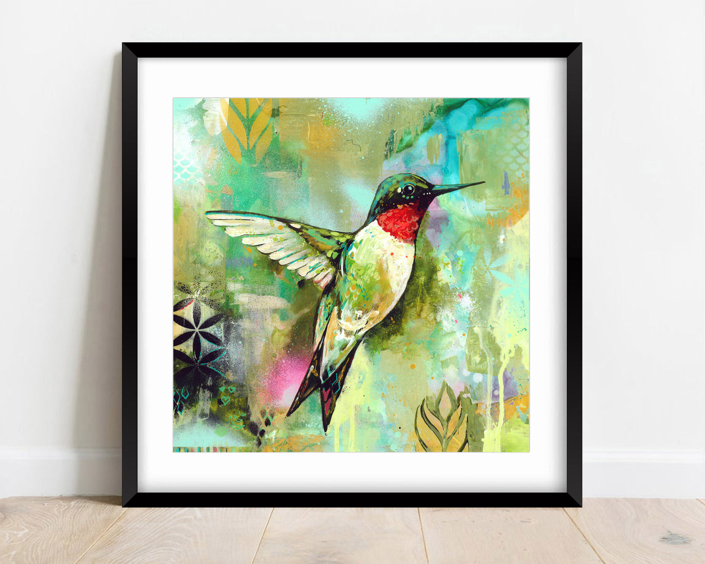 Hummingbird Painting - by Lisa Whitehouse titled "Springs Radiance"