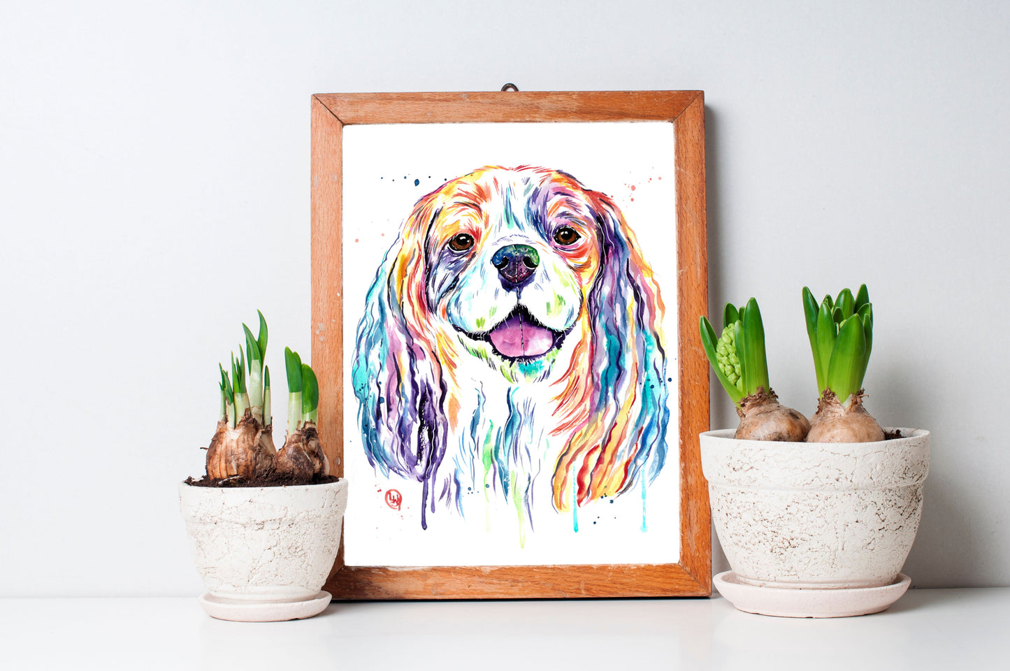 Cavalier Watercolor Painting - 4