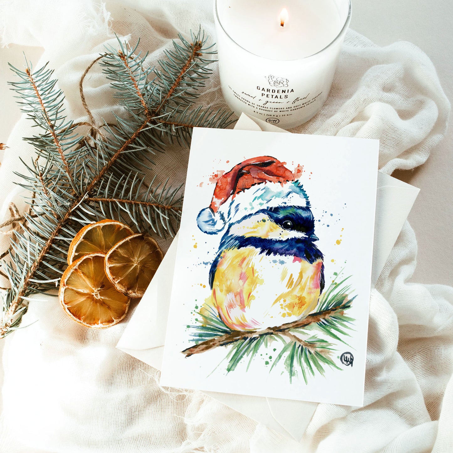 Chickadee Christmas Card