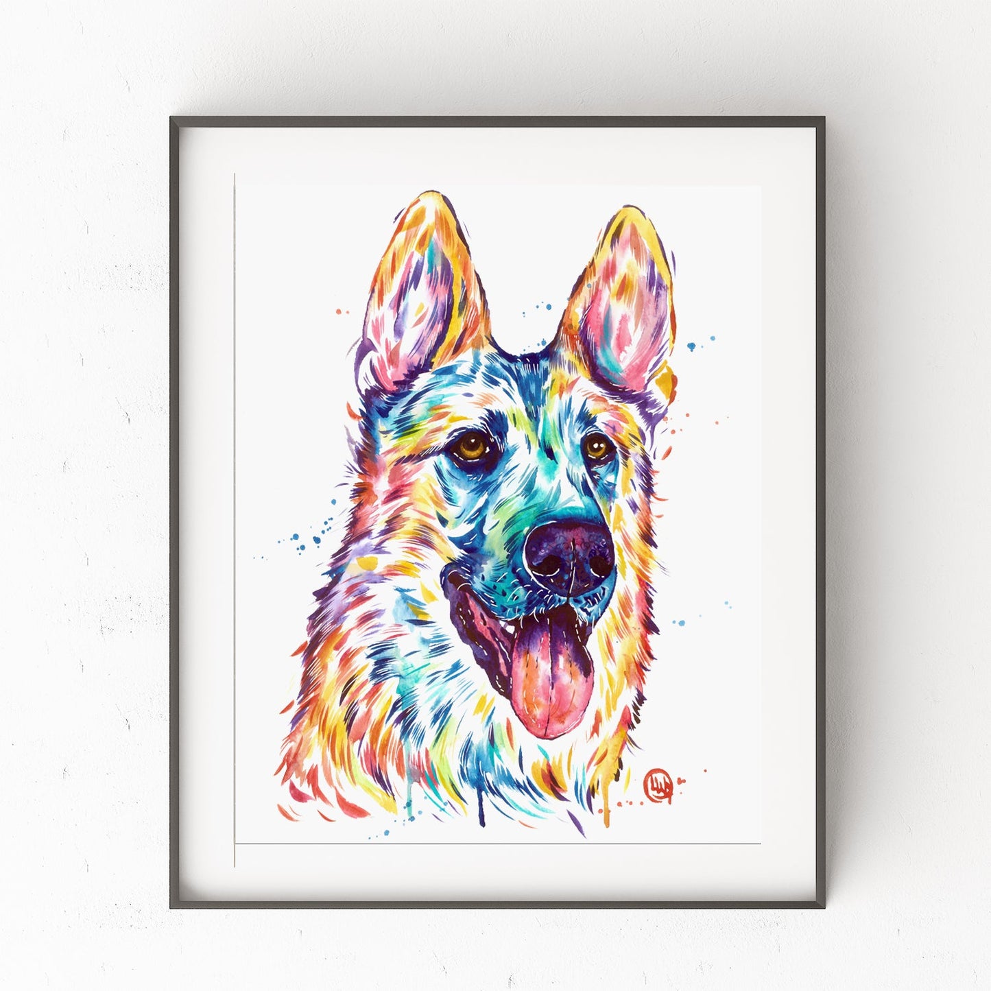 German Shepherd Painting - 1