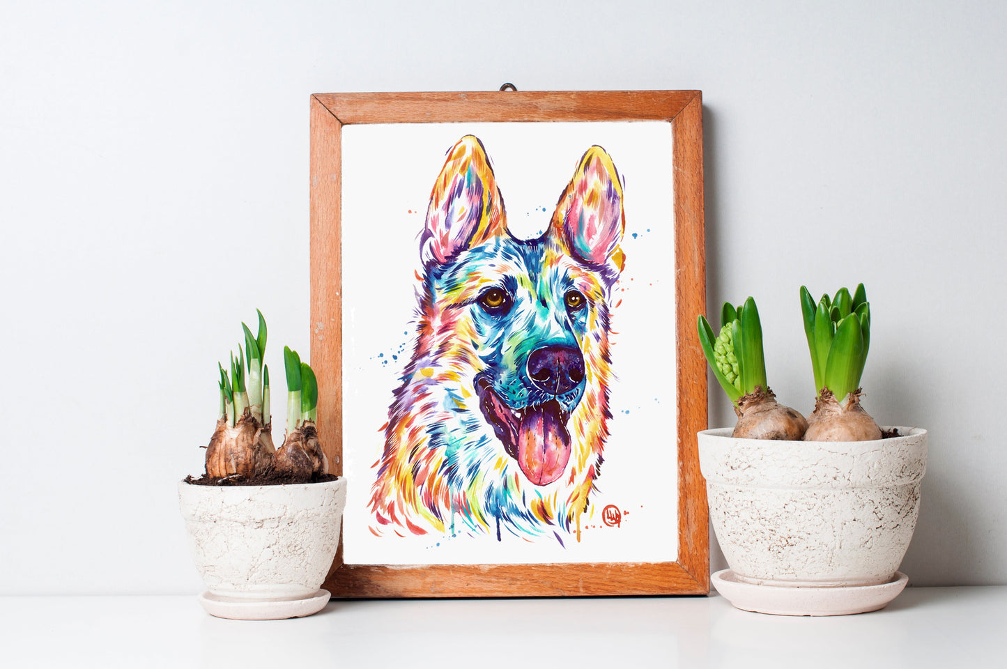 German Shepherd Painting - 4