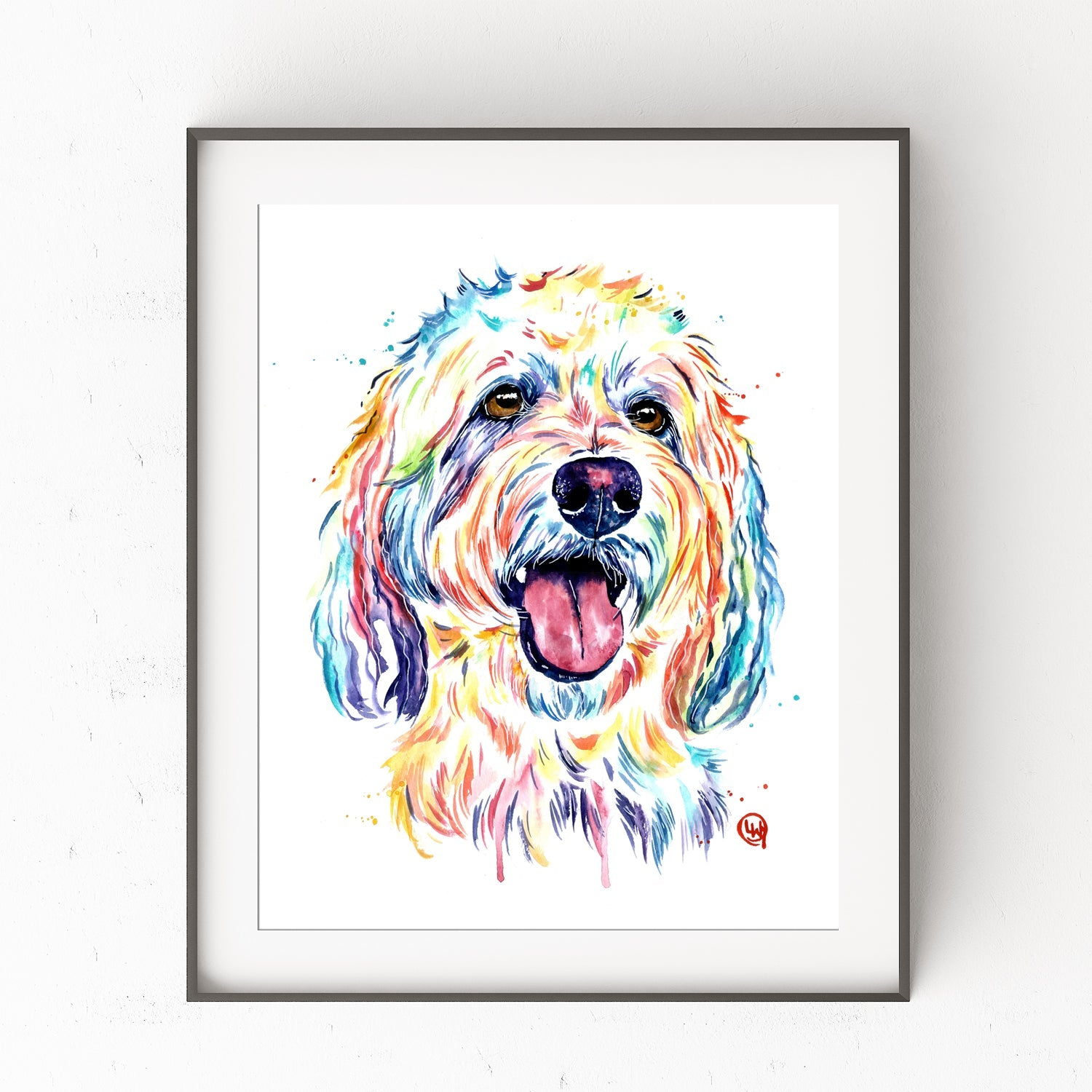 Goldendoodle Painting Whitehouse Art