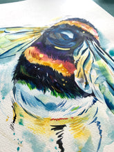 12x12 Original Bee Watercolor Painting