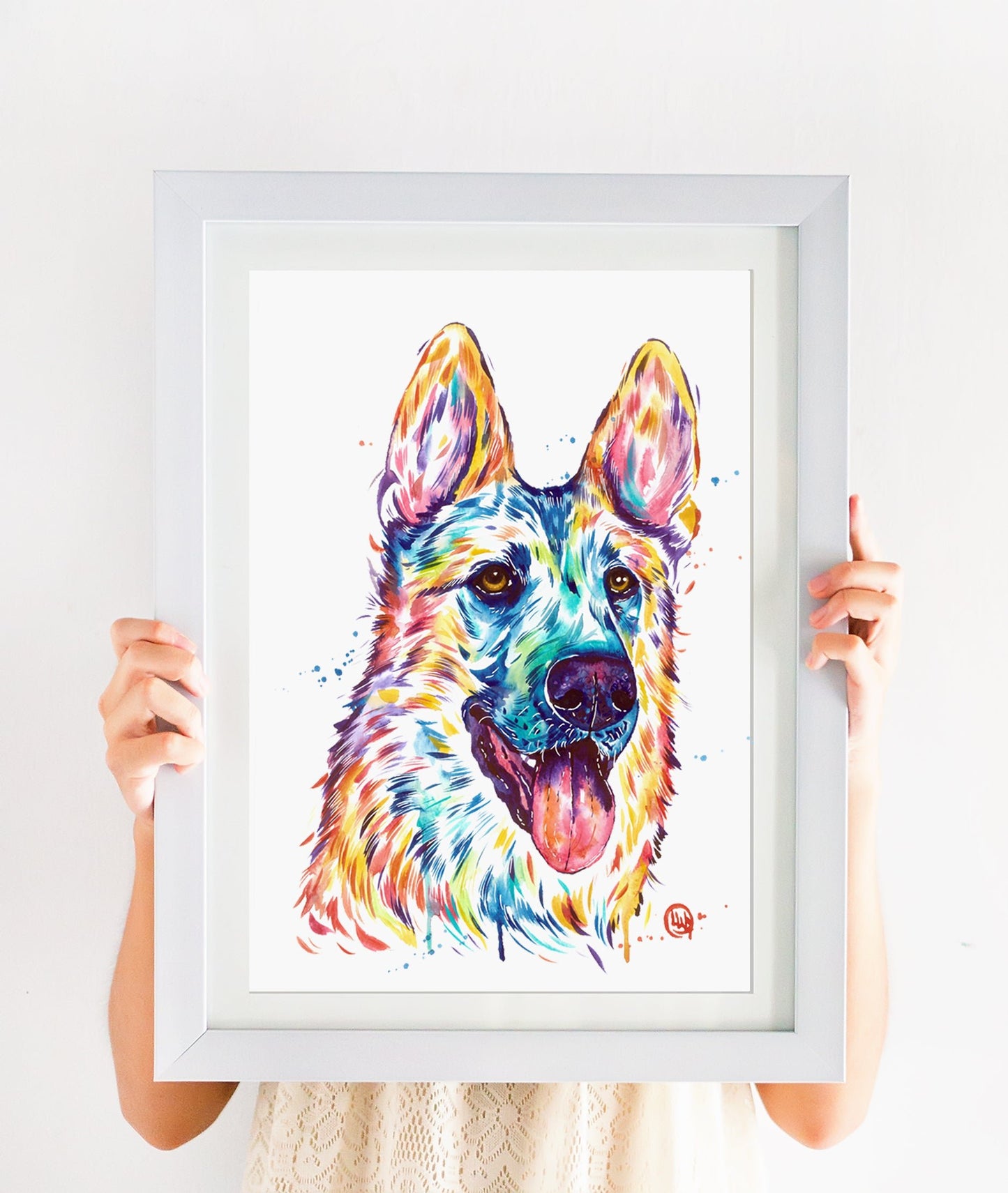 German Shepherd Painting - 5