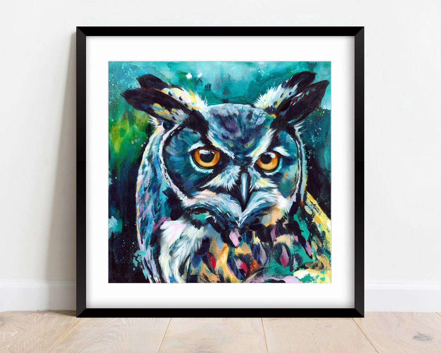 Horned Owl  Print  -  by Lisa Whitehouse