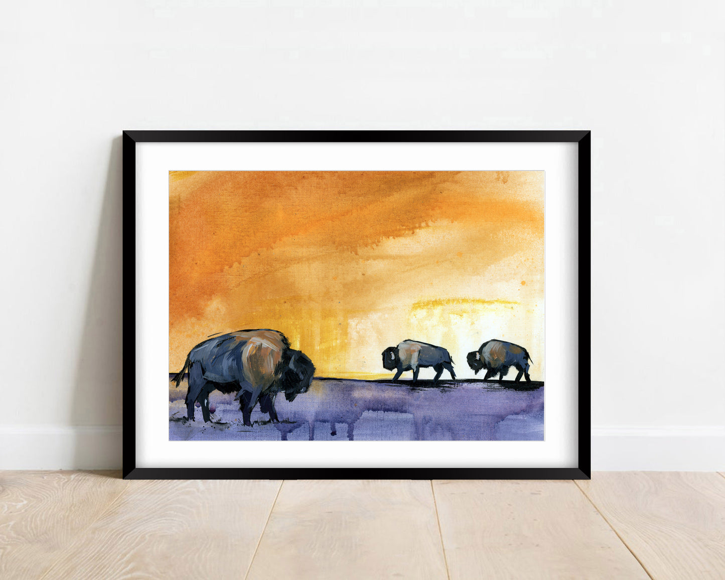 Bison - Art Print of Original Painting by Lisa Whitehouse titled "The Sky"