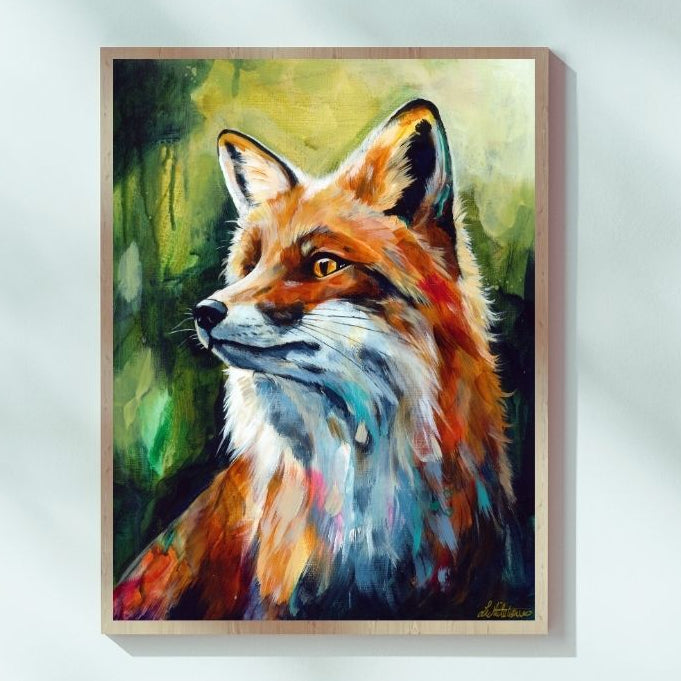 Fox Painting - Art Print of Original Painting by Lisa Whitehouse titled "Tod"