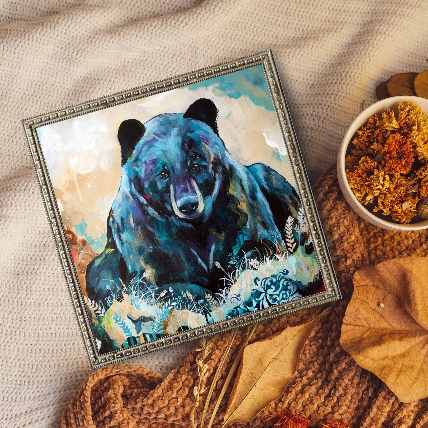 Art Print of a Bear - Forest Reverie by Lisa Whitehouse