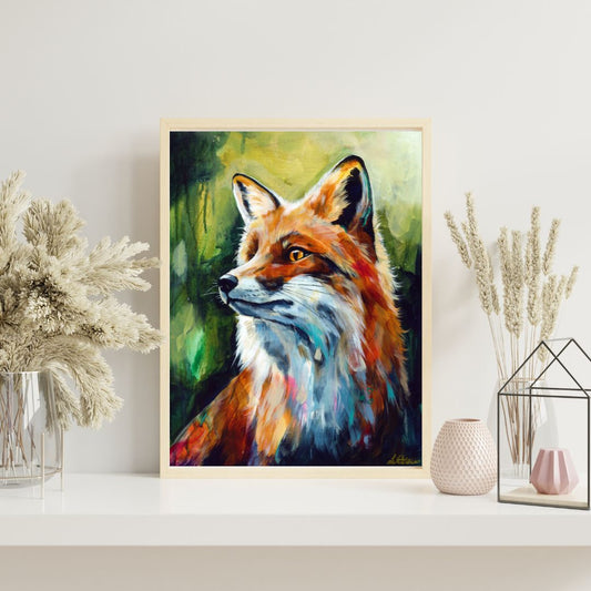 Fox Painting - Art Print of Original Painting by Lisa Whitehouse titled "Tod"
