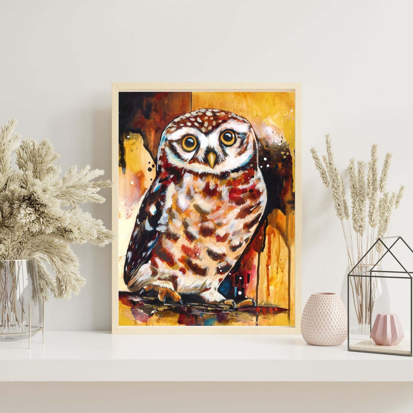 Saw Whet Owl Print - Acrylic painting of an Owl