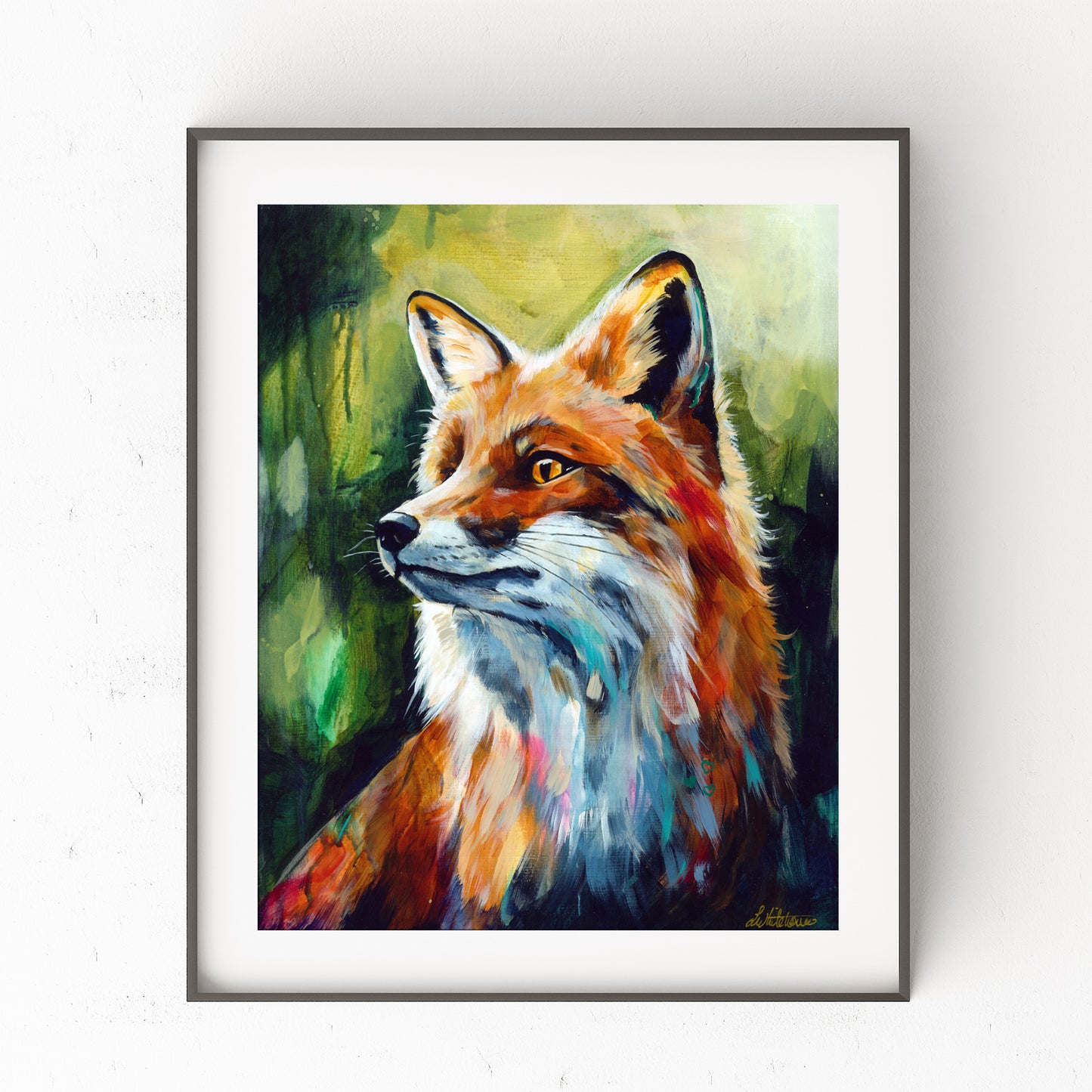 Fox Painting - Art Print of Original Painting by Lisa Whitehouse titled "Tod"