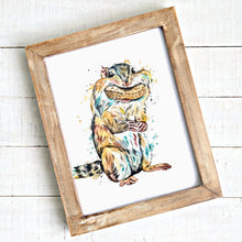 Chipmunk Colorful Watercolor Painting - Tiny Hoarder