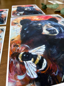 Black Bear Mix Media Painting - 2