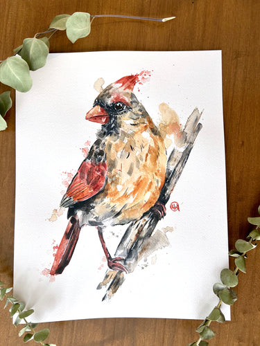 Original Painting of a Cardinal 