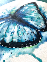 11x14 Original Butterfly Watercolor Painting