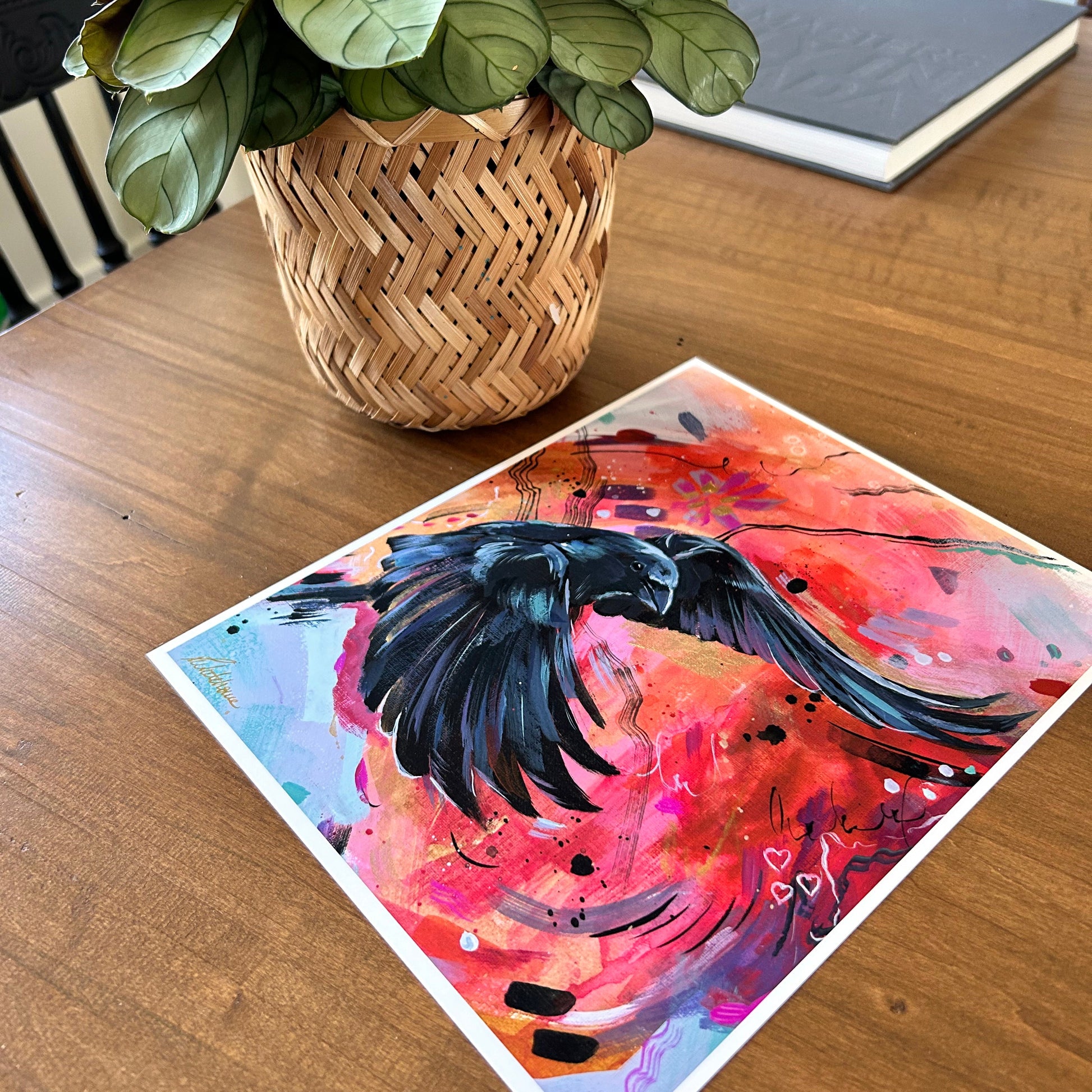 Raven Art Print of Original Painting by Lisa Whitehouse | Whitehouse Art