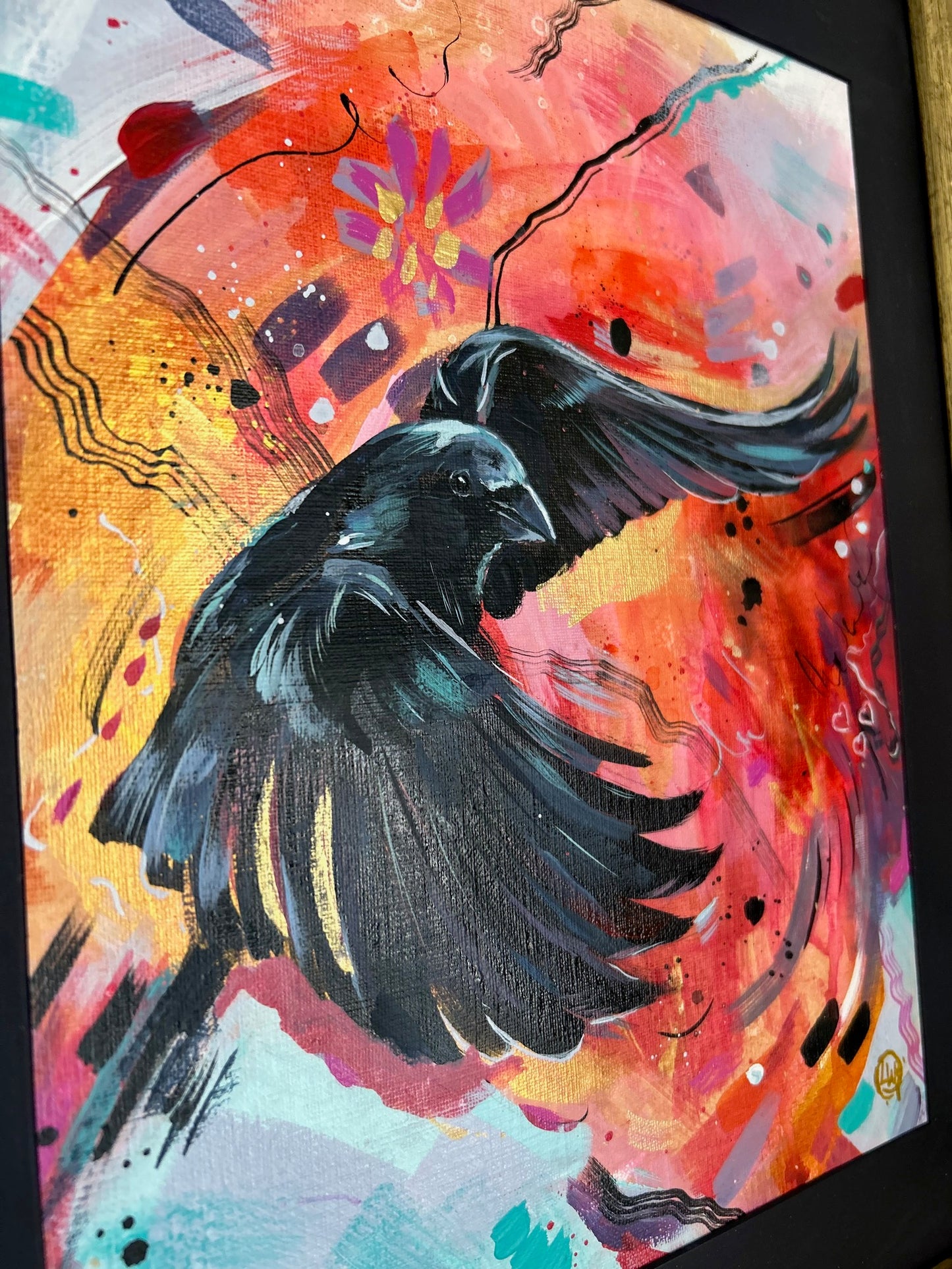 8"x 10" Original Painting of a Raven - Limitless