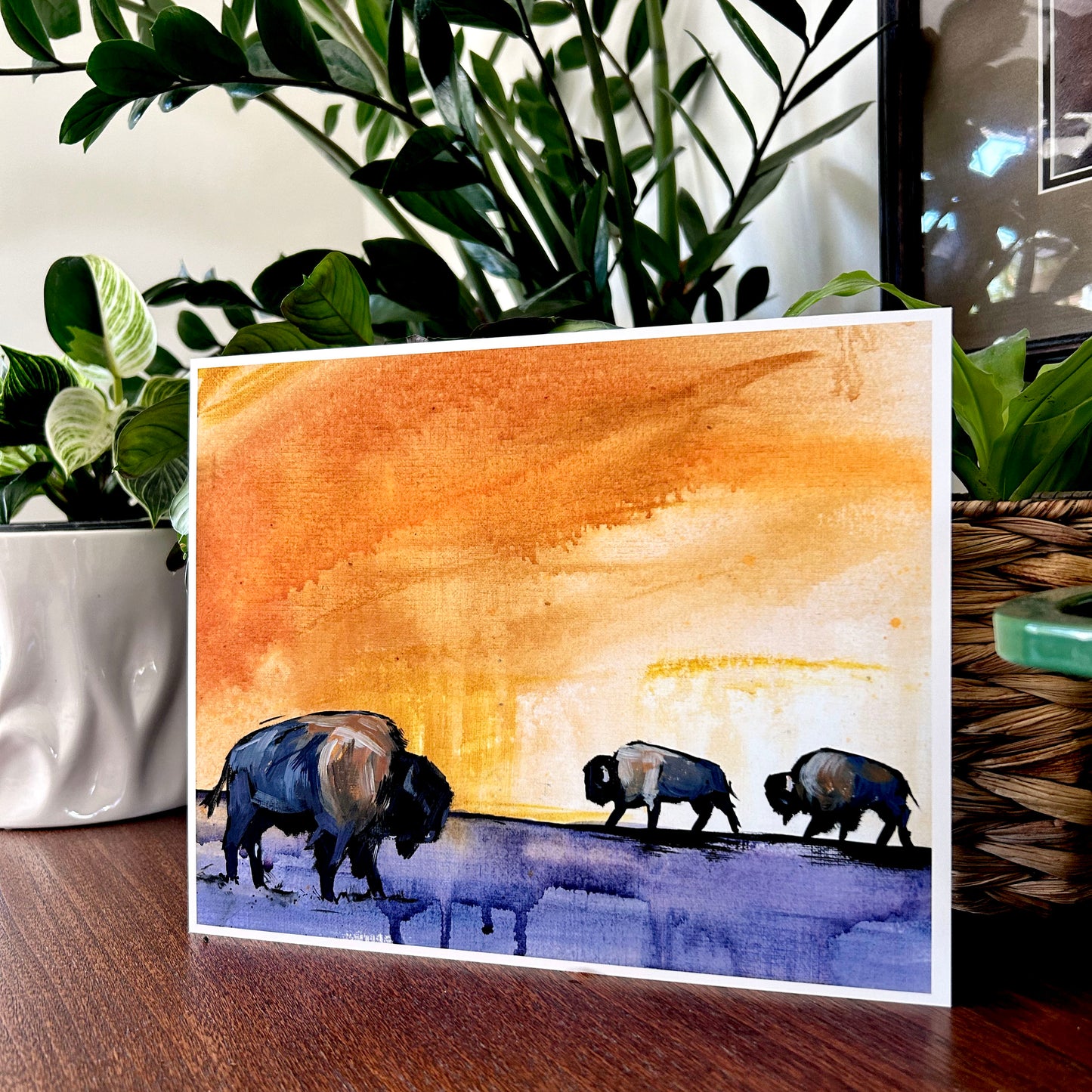 Bison - Art Print of Original Painting by Lisa Whitehouse titled "The Sky"