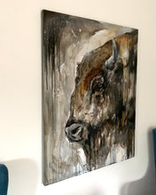 36"x48" Original Painting on Canvas - "Stubborn Buffalo"