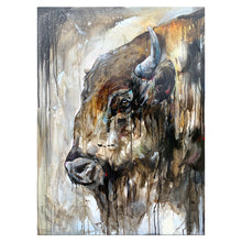 36"x48" Original Painting on Canvas - "Stubborn Buffalo"