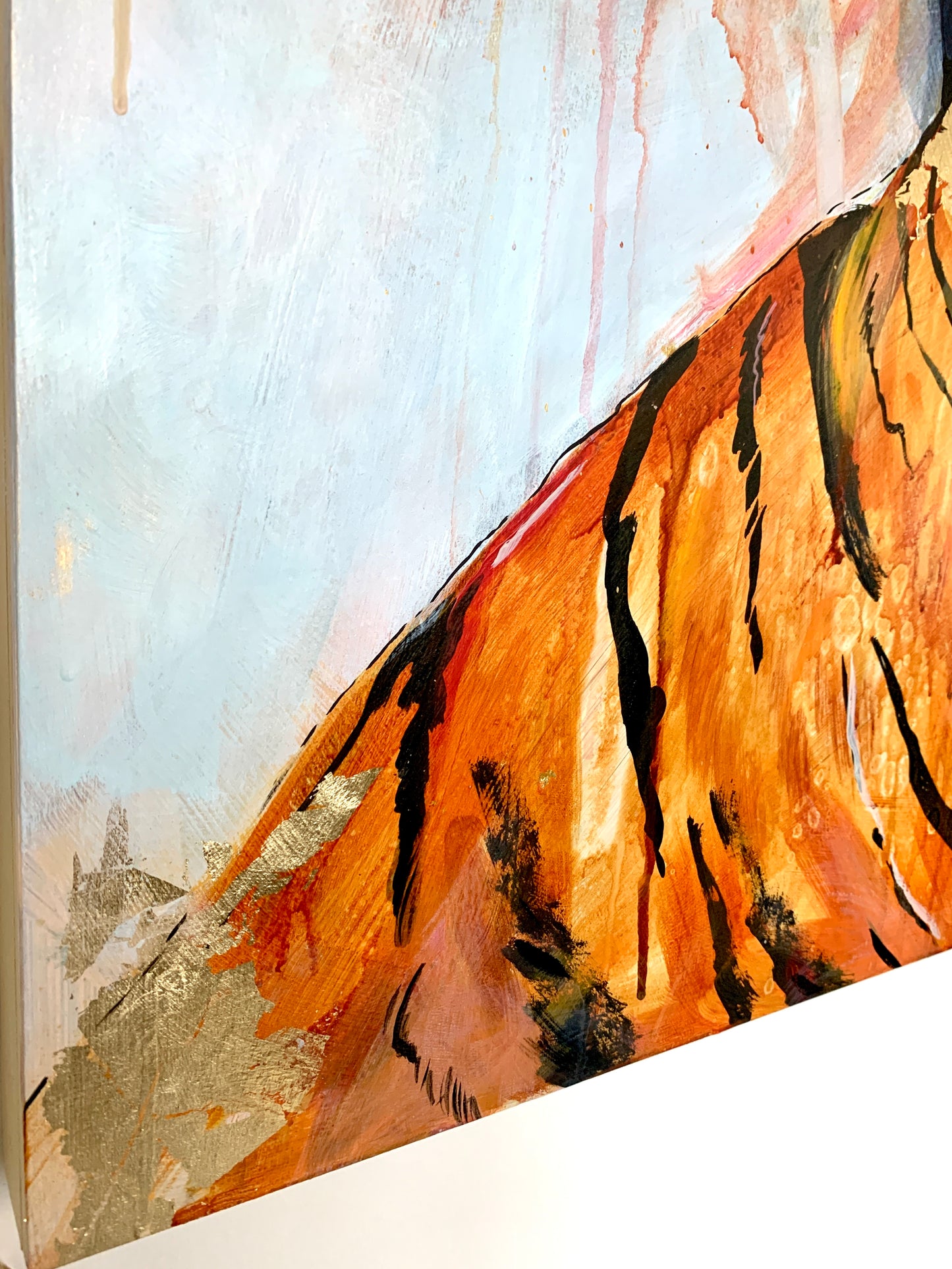 24" x 36" Original Painting of a Tiger. - "Into The Unknown"