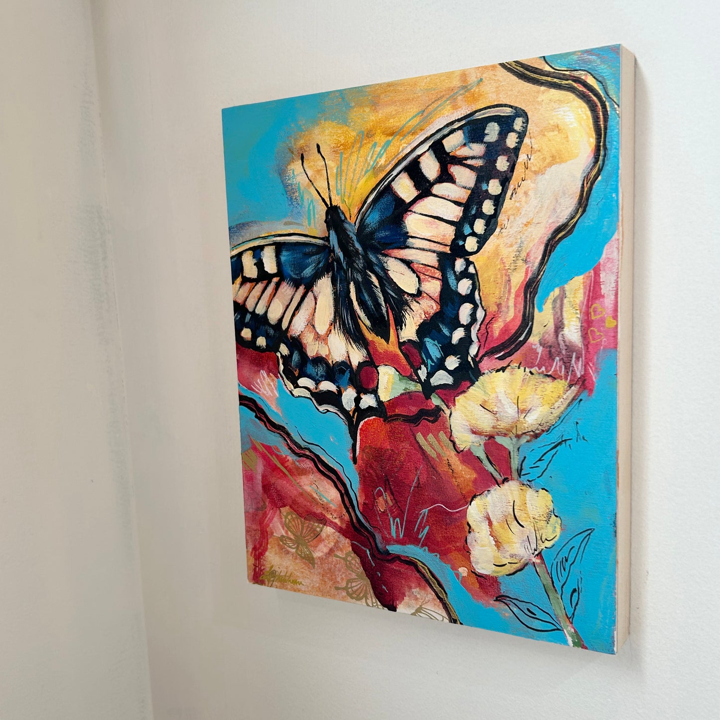 8"x 10" Original Painting of a Butterfly