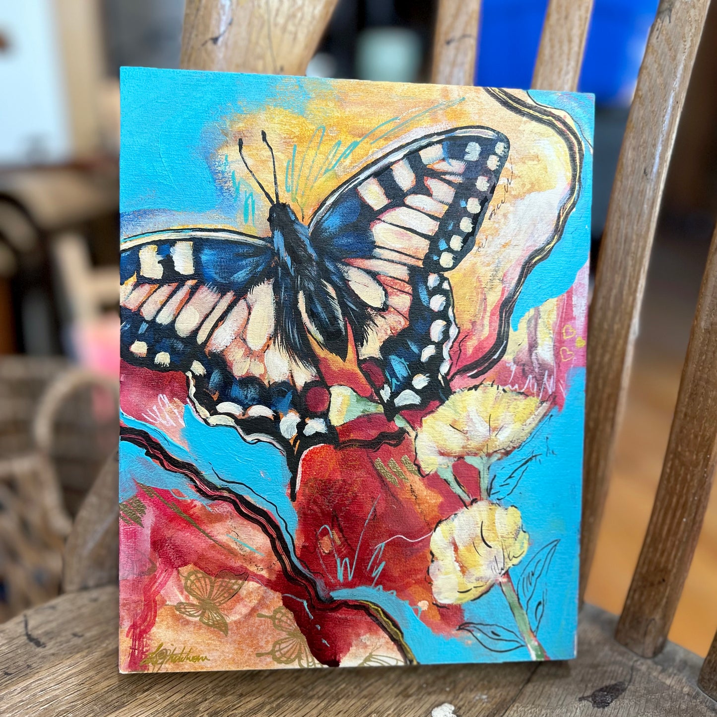 8"x 10" Original Painting of a Butterfly