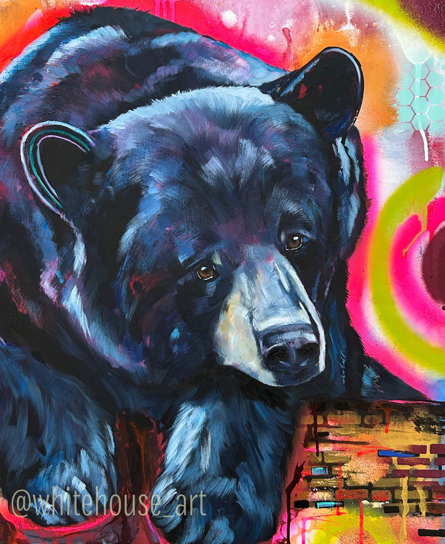 20" x 24" Original Painting of a bear "Promise of the Sky"