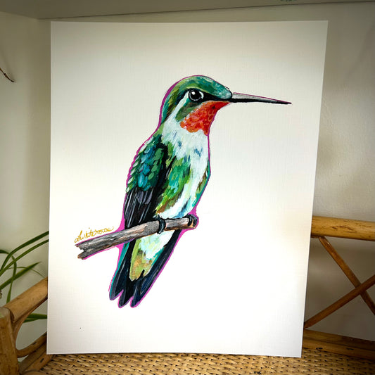 Original Painting of a hummingbird