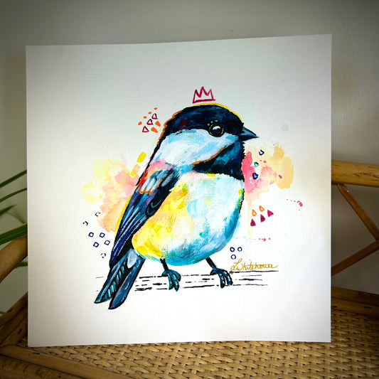 Original Painting of a chickadee