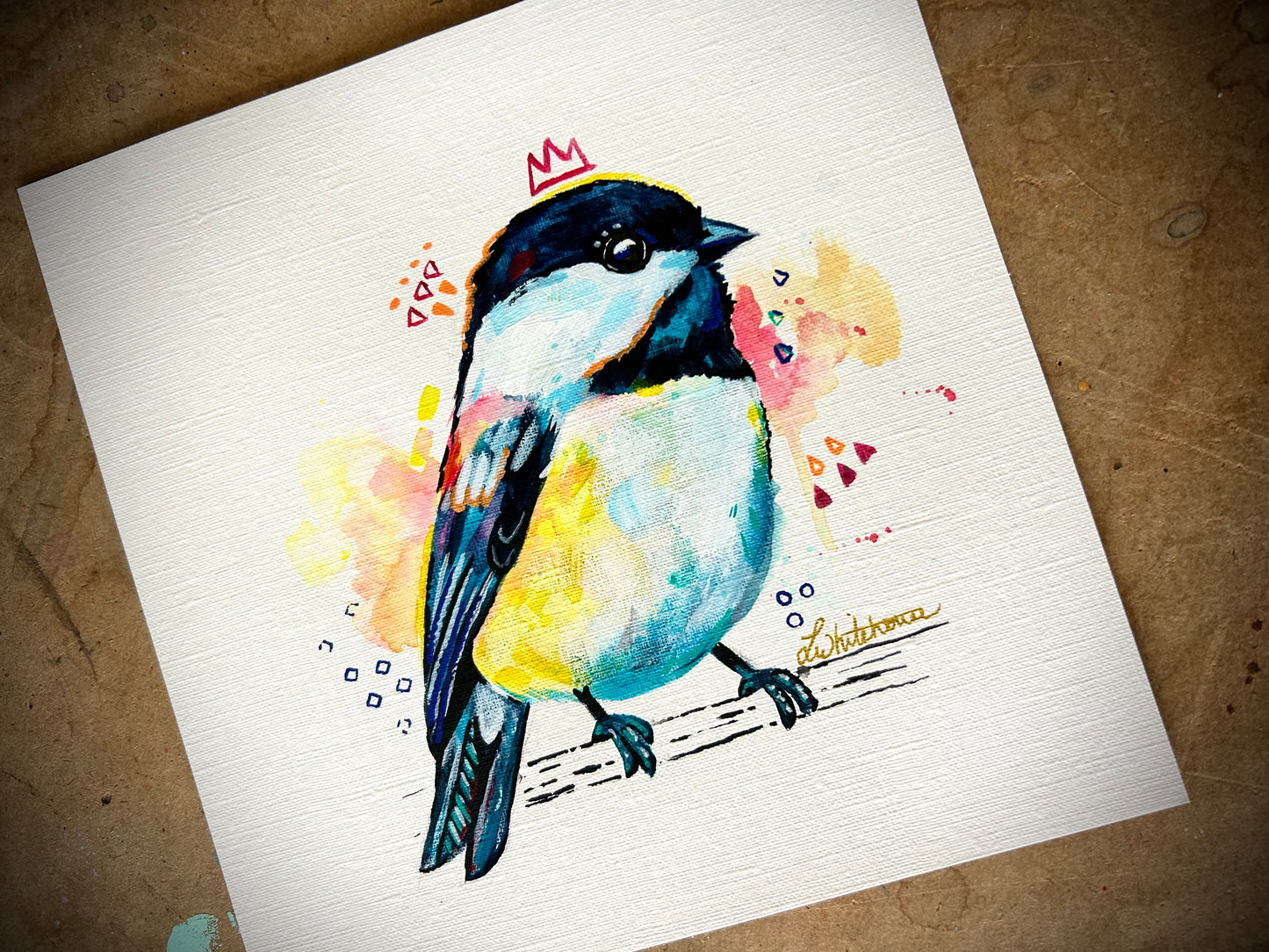 Original Painting of a chickadee