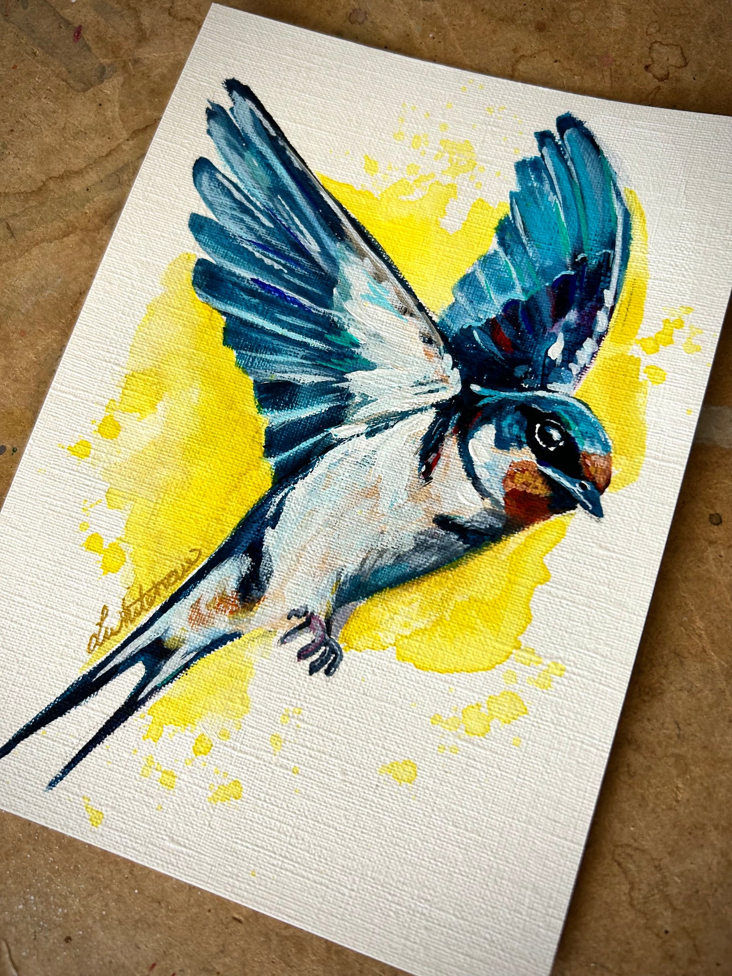 Original Painting of an Swallow