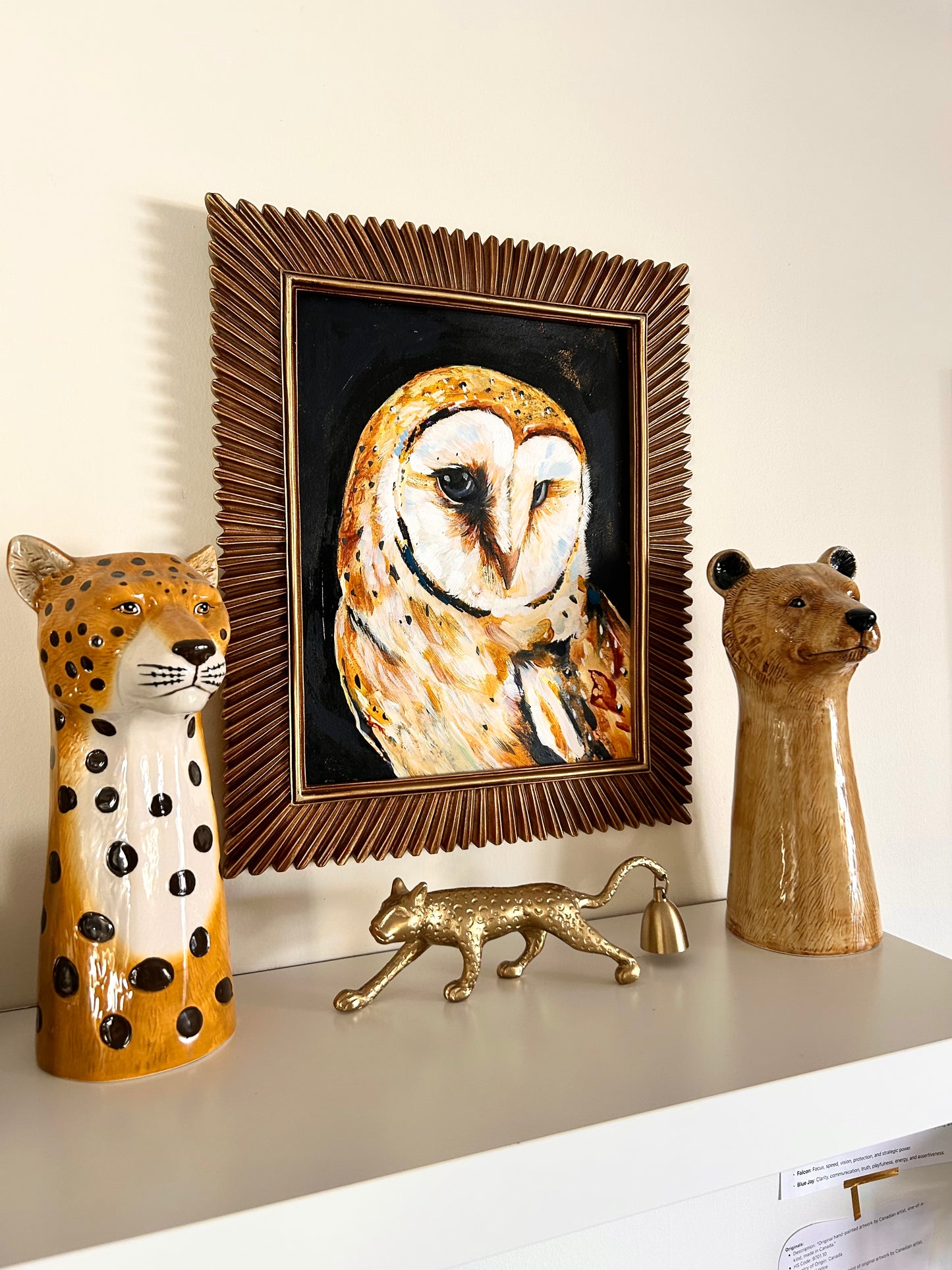 11"x14"  Original Painting of an owl on 300 lb paper framed "Whooooo Me?"