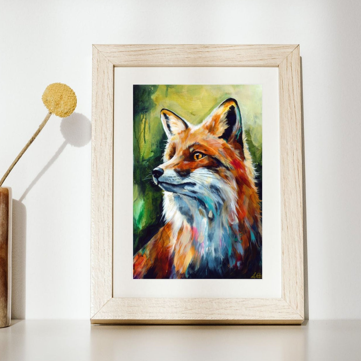 Fox Painting - Art Print of Original Painting by Lisa Whitehouse titled "Tod"